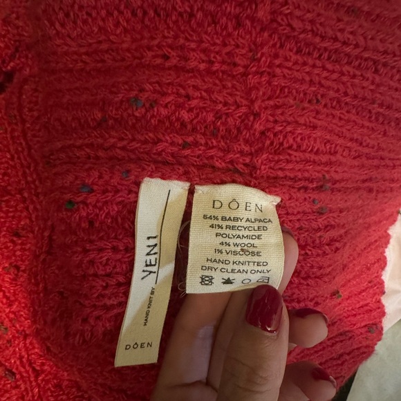 Doen Audrey Cardigan Sweater in Red Sumac. Size XS. Like new. - Picture 3 of 5